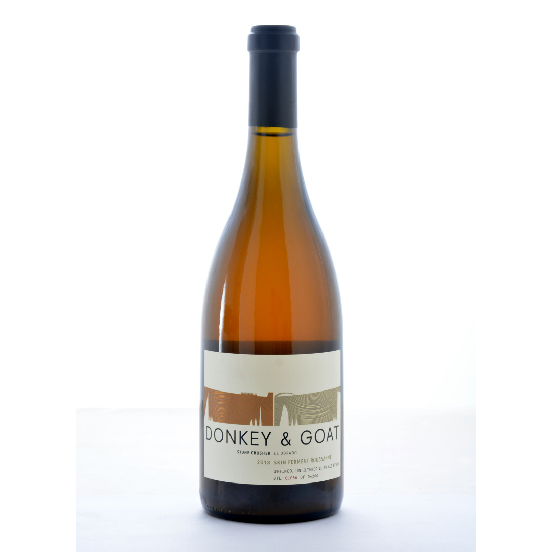 stone crusher donkey goat california usa natural orange wine