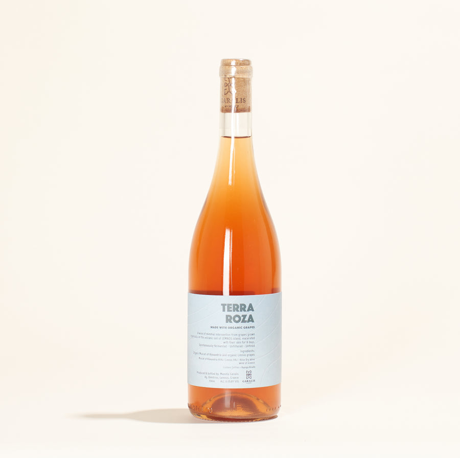 terra roza garalis natural orange wine lemnos greece