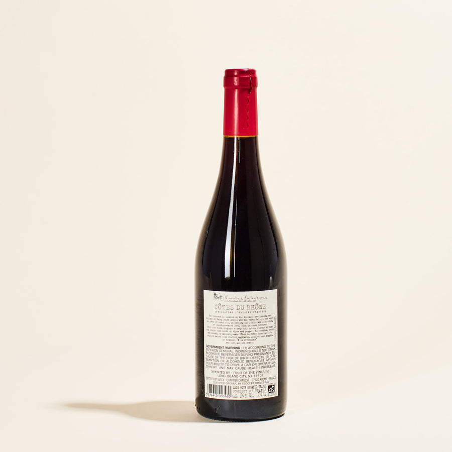 natural red wine bottle rhone valley france uvica cotes du rhone rouge vignerons ardechois 