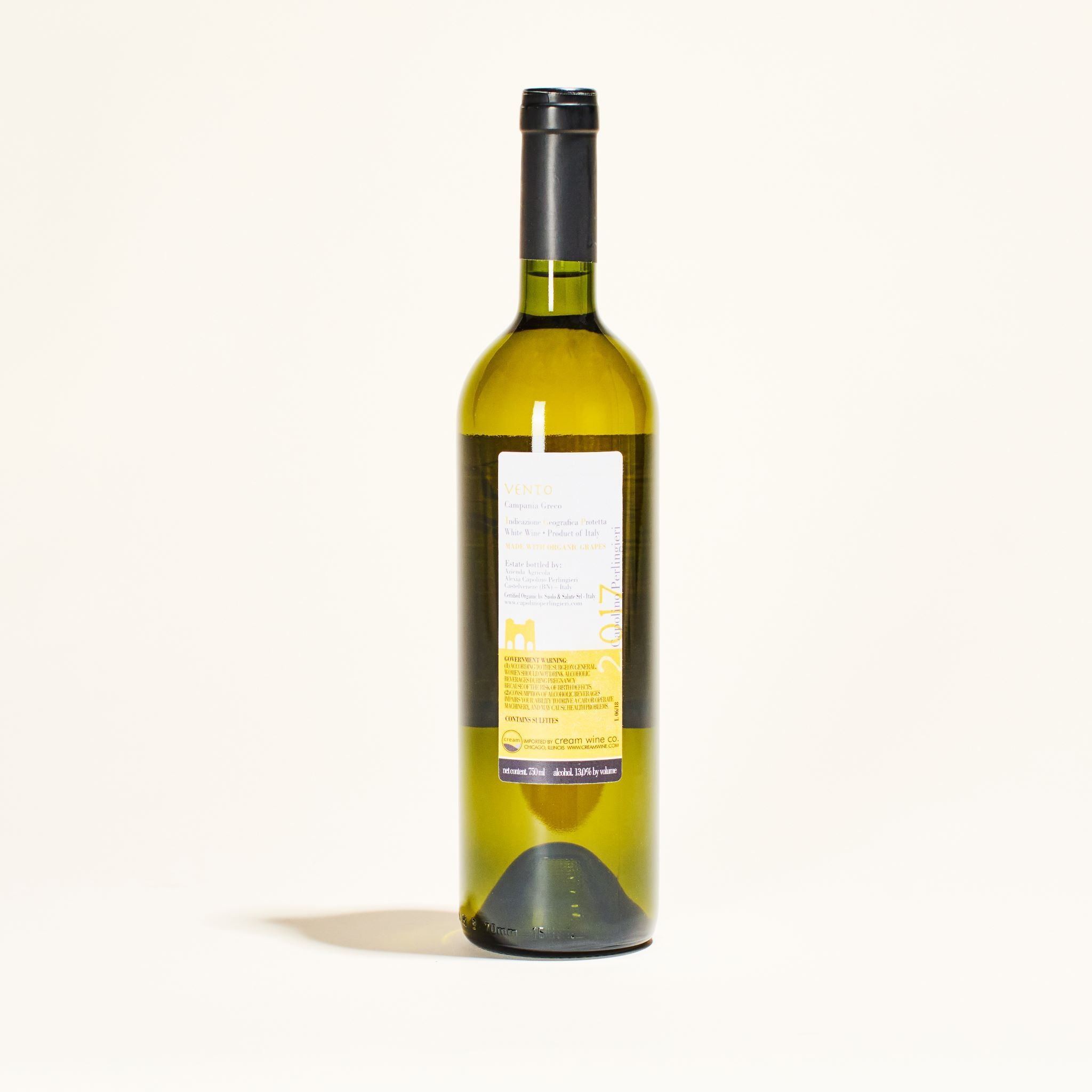 natural white wine vento capolino perlingieri compania italy