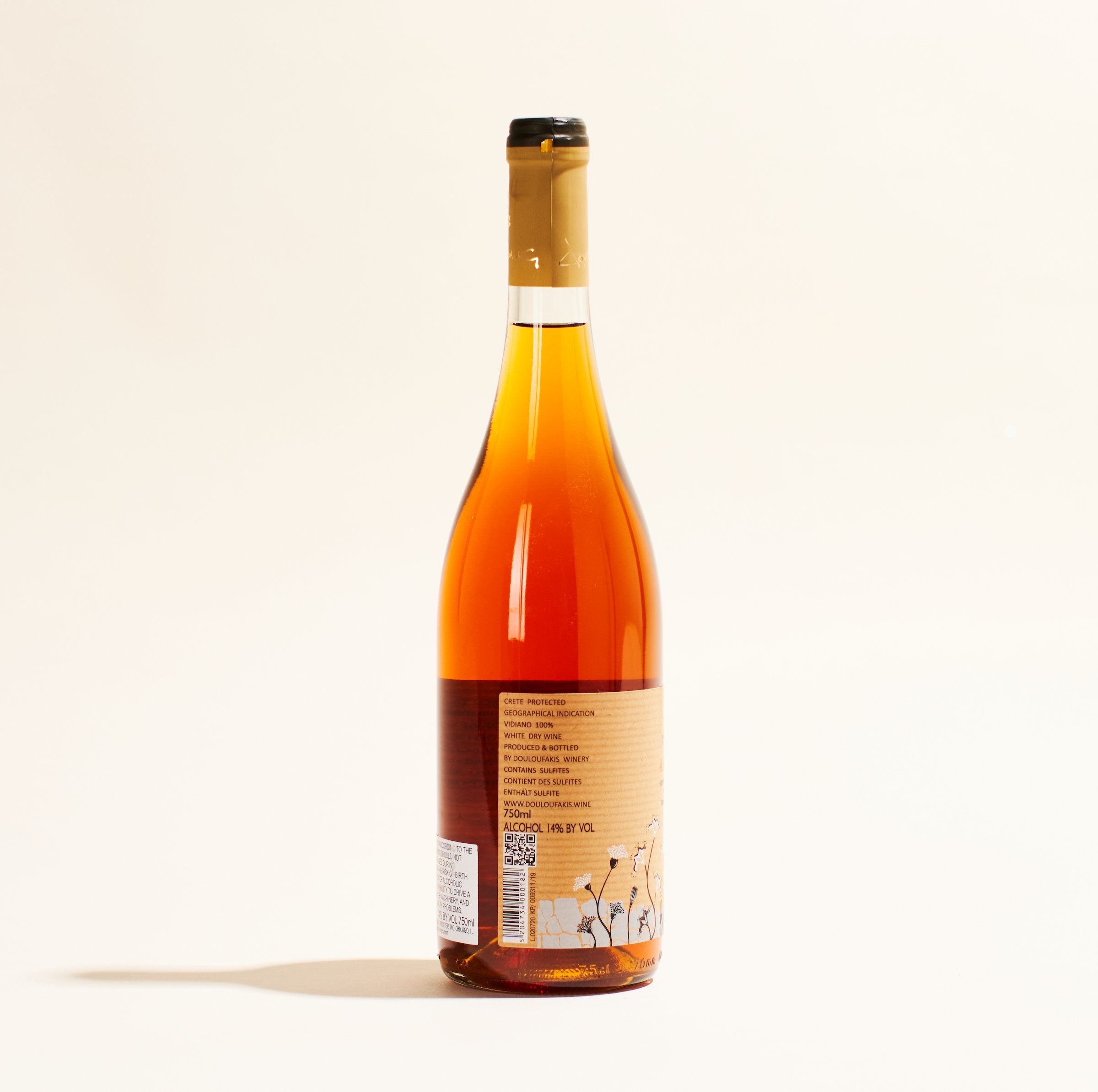 vidiano amphora douloufakis natural wine left siide label